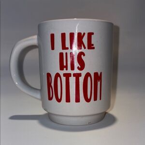 White Mug with Red Text